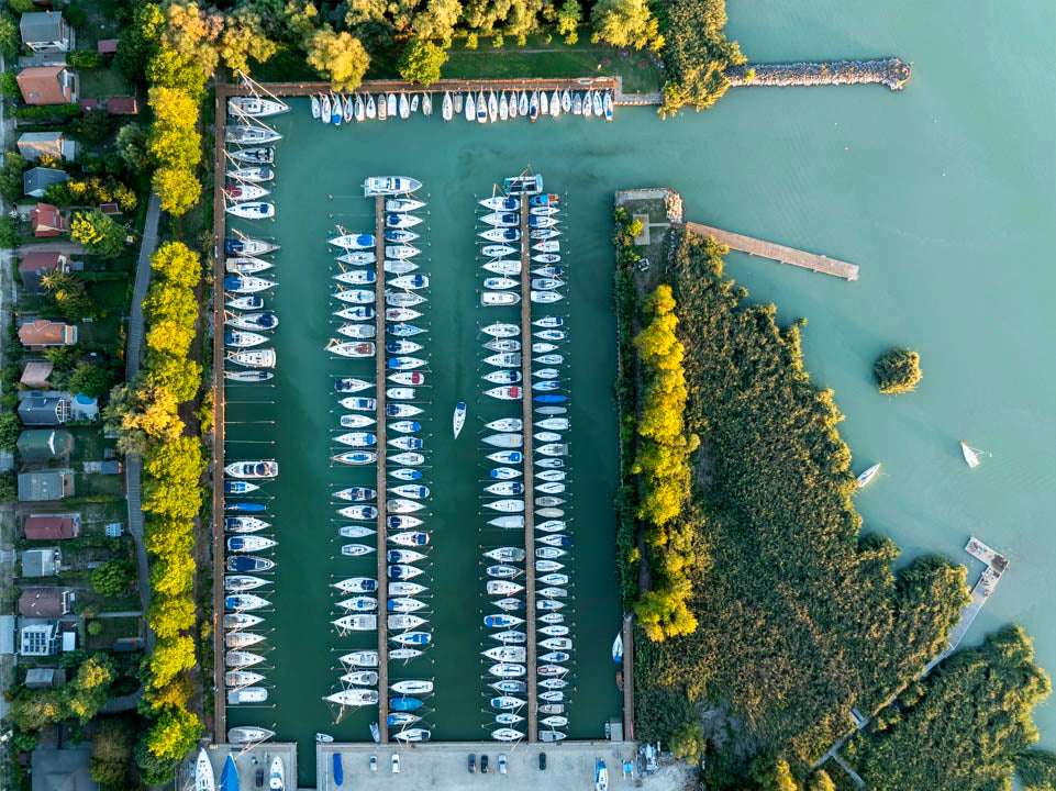 Marina Fűzfő felülről
