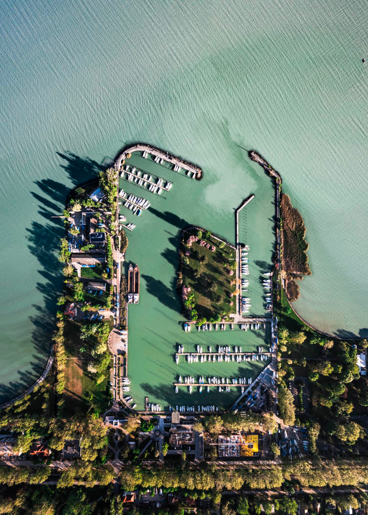 Balatonföldvári kikötő felülről