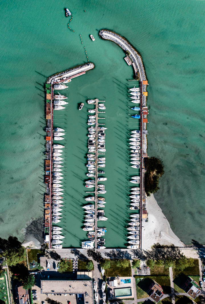BL YachtClub függőleges felülnézetből