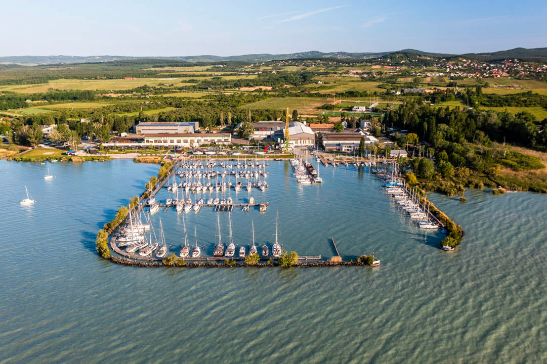 Hajógyári Kikötő a Balaton felől, Balatonfüred