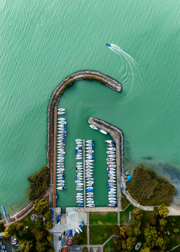 Koloska Kikötő függőleges felülnézetben, Balatonfüred